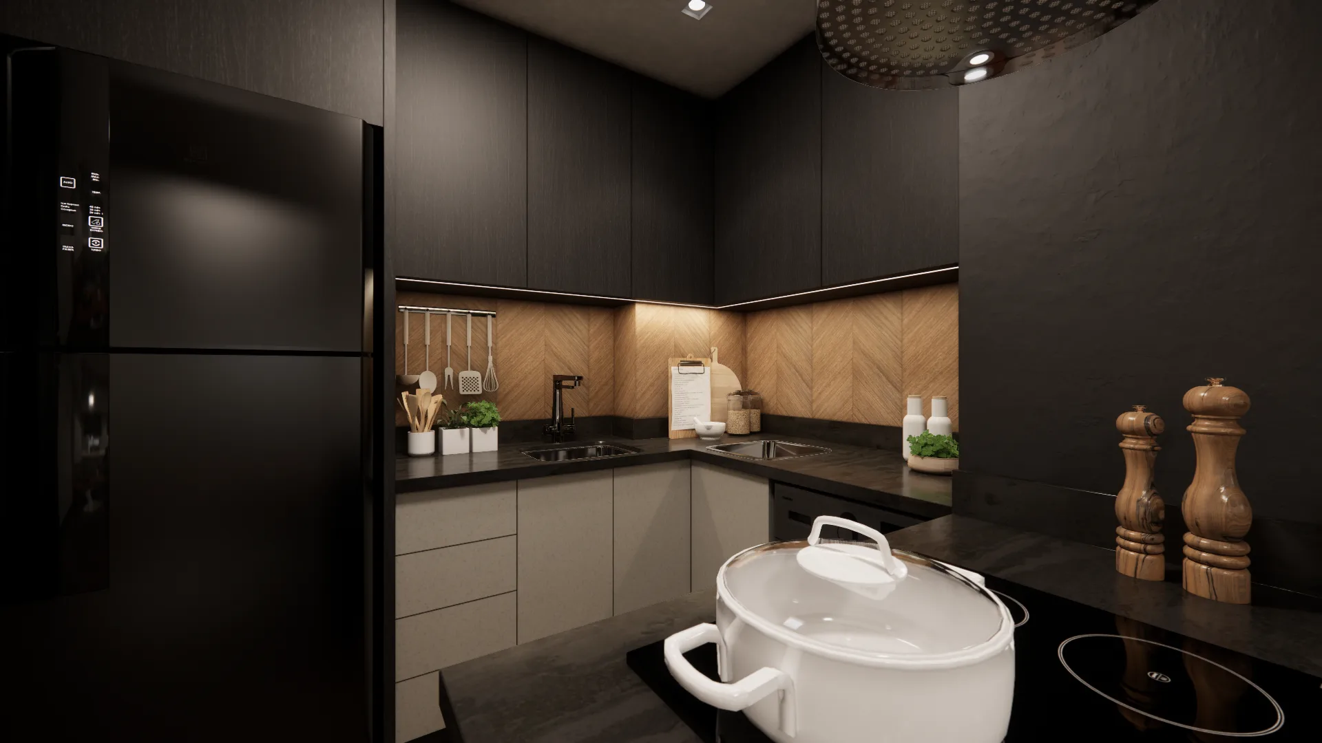 Espaço para cozinhar sem interrupção